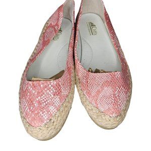 Cliffs‎ White Mountain Size 8 Pink Reptile Print Espadrille Flats Shoed Python